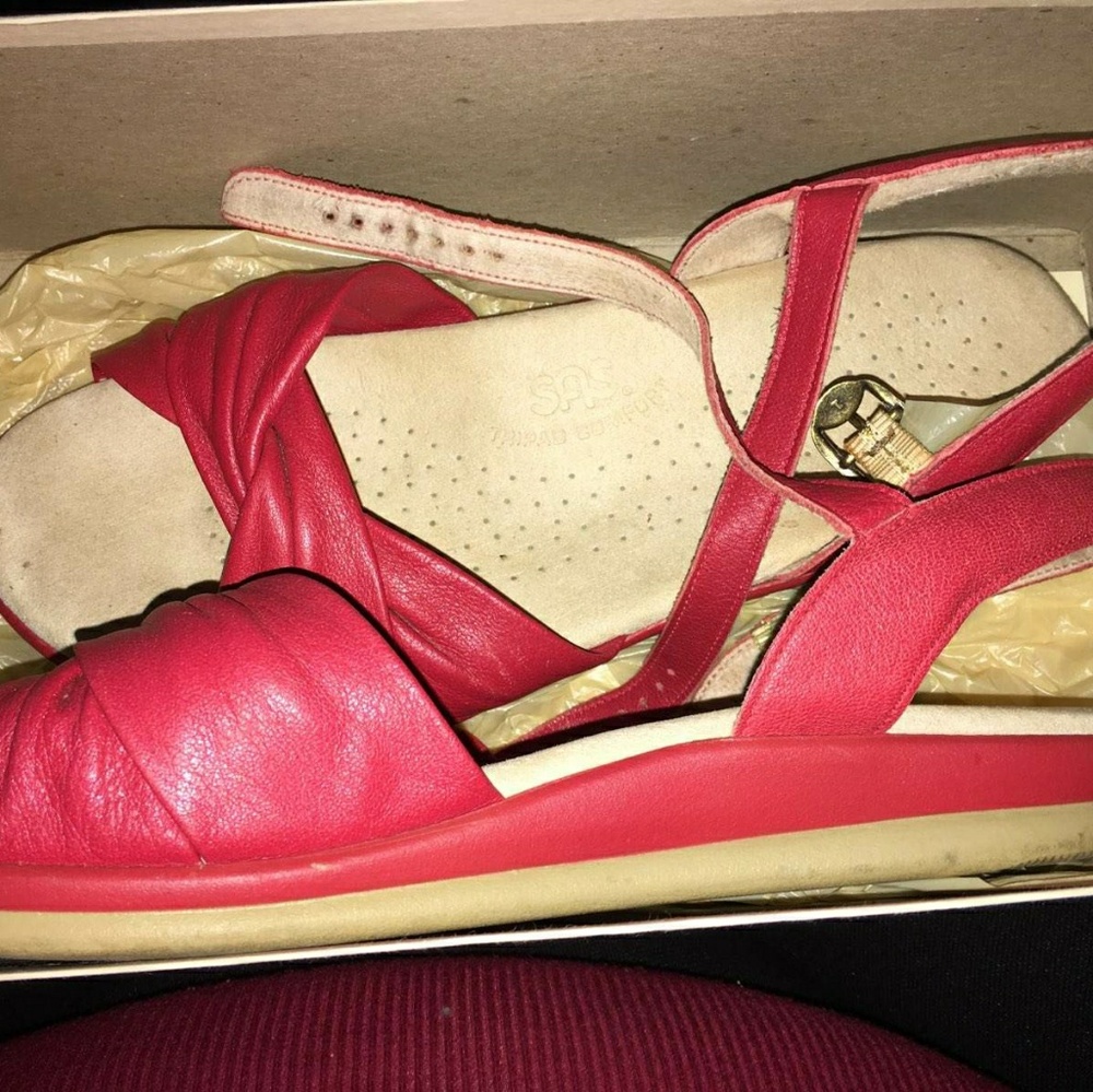 Woman Red Shoes